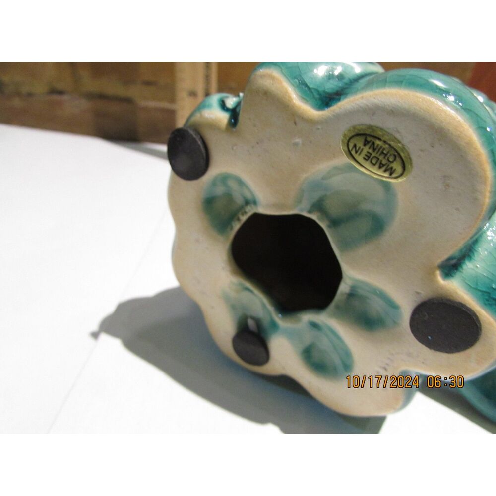 BLUE TURQUOISE BIRD FIGURINE HOME DECOR STATUE - Picture 8 of 8